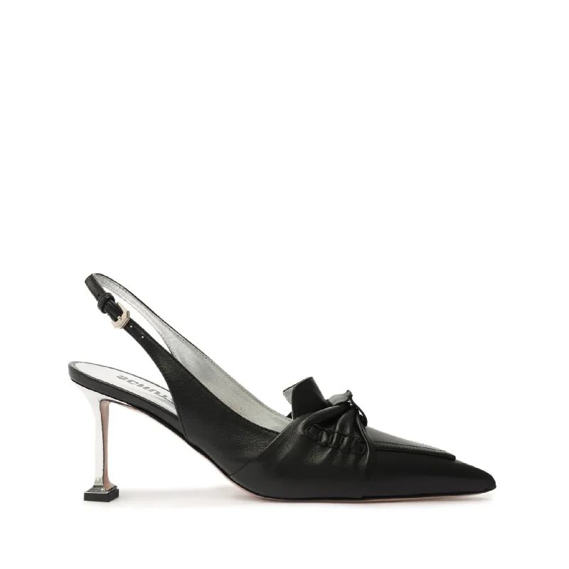 Fiorella Mid Leather Pump---Comfortable Leather Pumps for Office and Everyday Wear