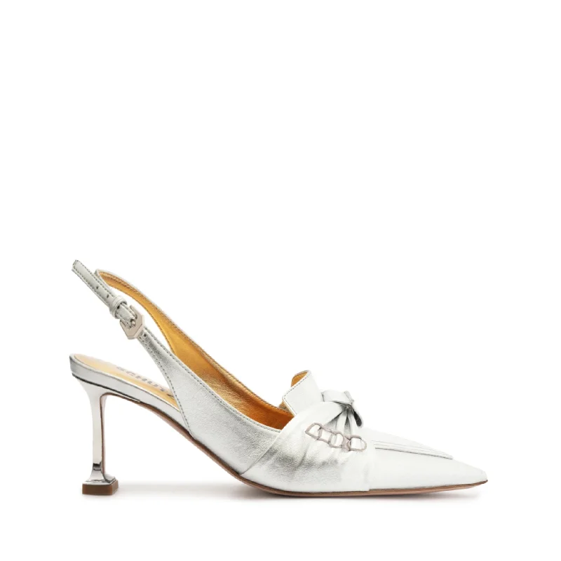 Fiorella Mid Leather Pump---Comfortable Leather Pumps for Office and Everyday Wear