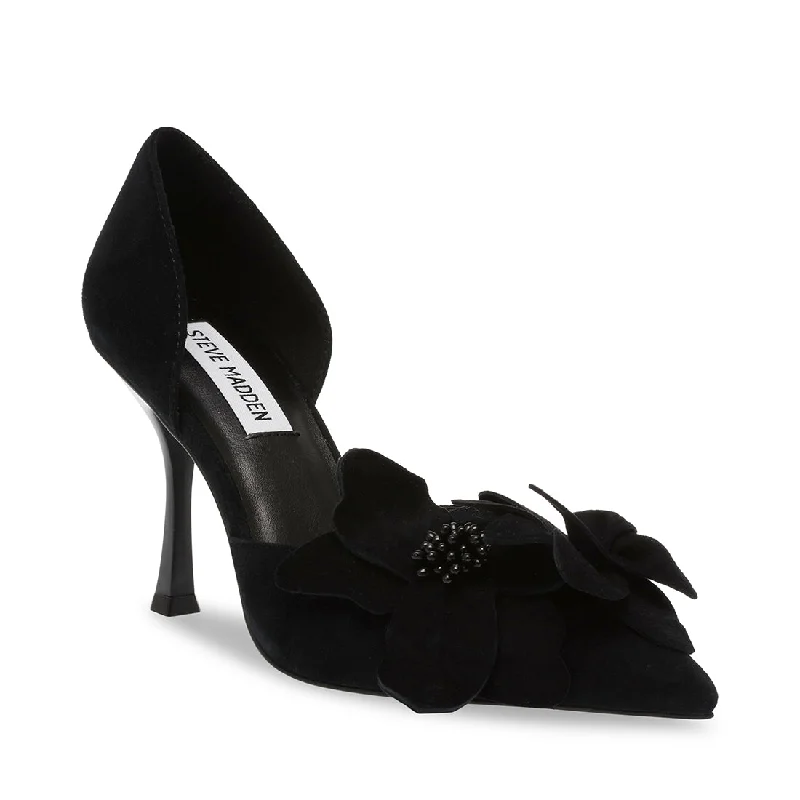 Affordable Suede Ankle Pumps for All-Day Wear--FLORENTINA BLACK SUEDE