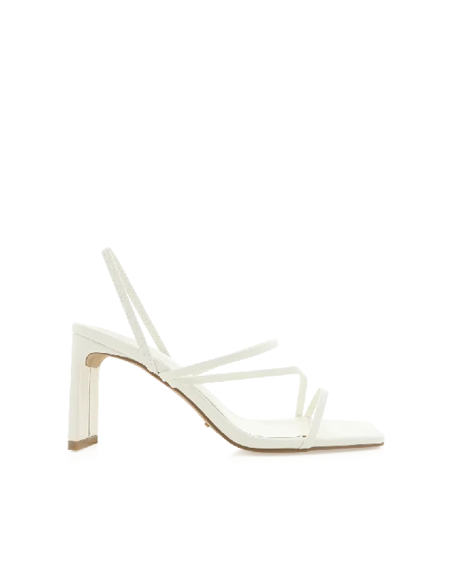 GENNA - WHITE---Fashionable Kitten Heels for Date Night