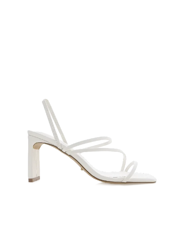 GENNA WIDE FIT - WHITE---Fashionable Kitten Heels for Date Night