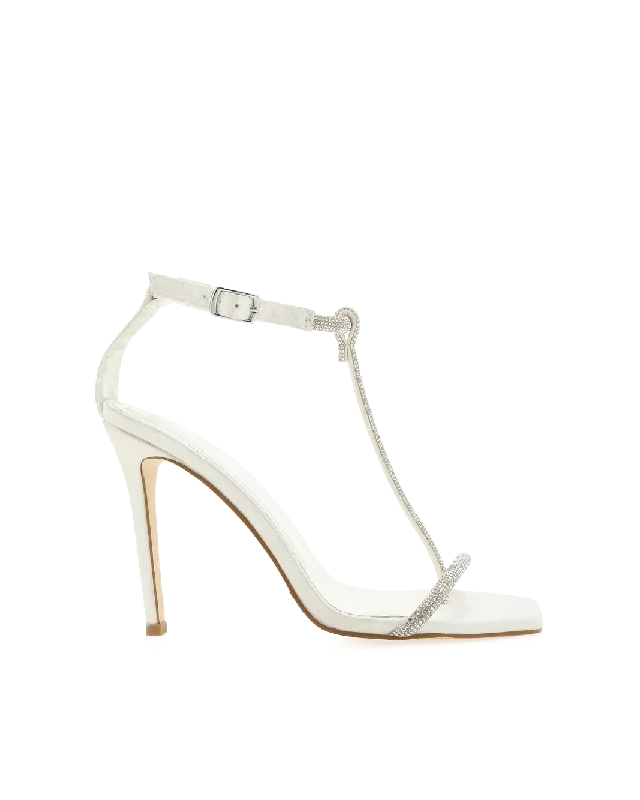 GENO - WHITE SATINAffordable Satin Heels with a Luxe Touch