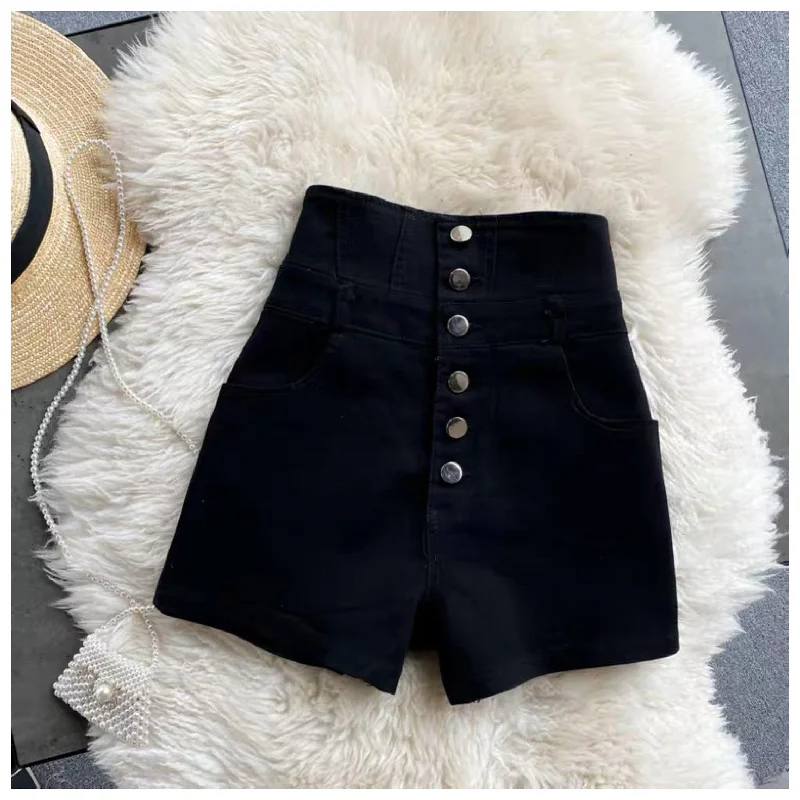 Women's denim shorts with vintage stretch denim :Gerald Statement Shorts