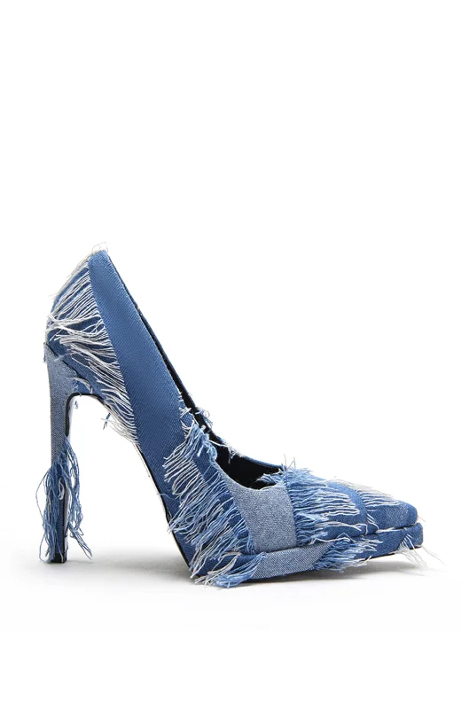 Stiletto Heel Pumps with Perfect Fit--GIADA-DENIM PLATFORM STILETTO PUMP-Fashionable & Classic