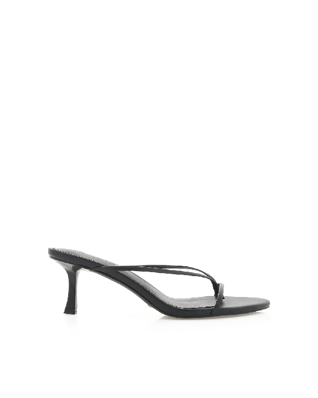 GILLIE - BLACK---Fashionable Kitten Heels for Date Night