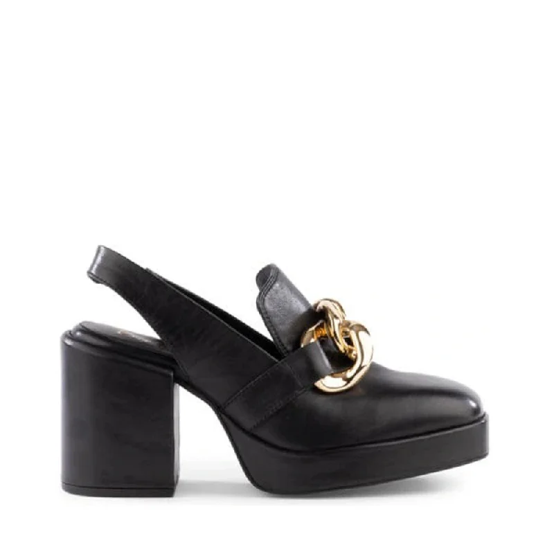 Seychelles Girls Best Friend Heel in Black Leather---Comfortable Leather Pumps for Office and Everyday Wear