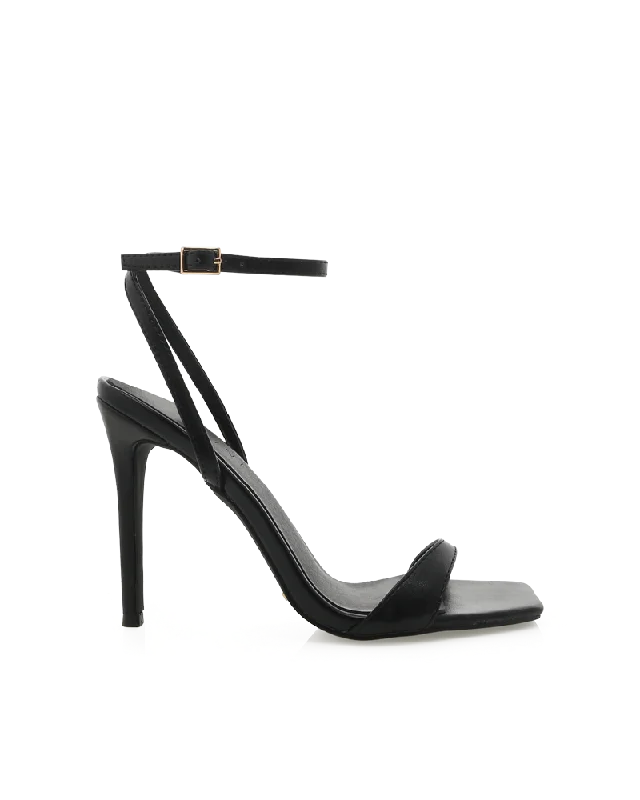 GLAM - BLACK---Fashionable Kitten Heels for Date Night