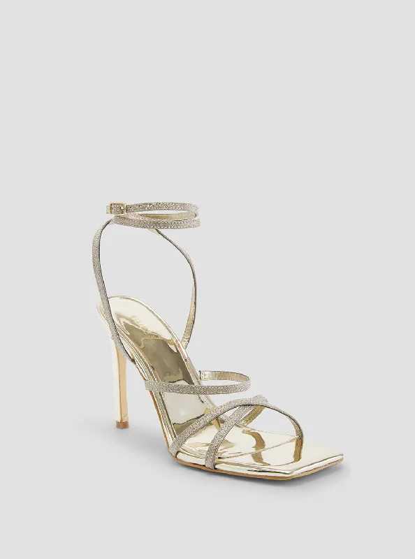 Sleek and Shiny Patent Pump Heels for a Polished Look--Gold Sabie Patent High Heels