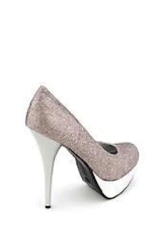 Stylish Platform Heels for Extra Height--Colada, Sparkly Platform pump Heels