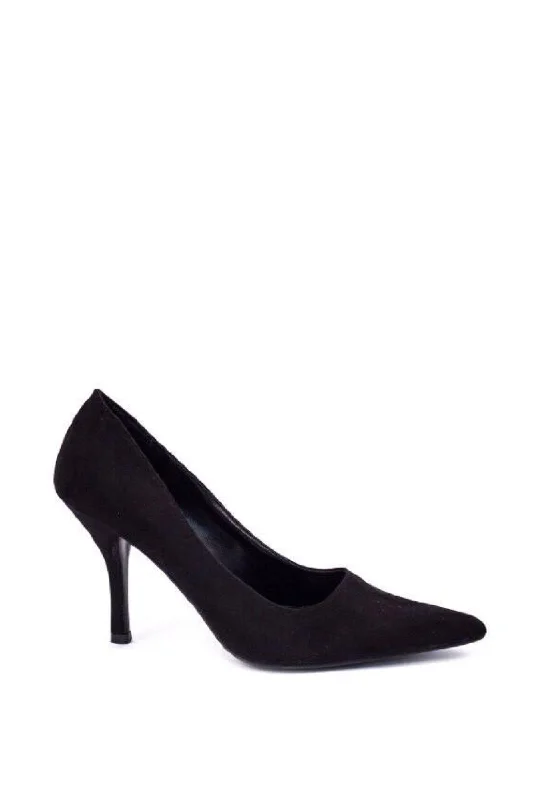 Affordable Suede Ankle Pumps for All-Day Wear--Cosmo, Pointy Suede Heels