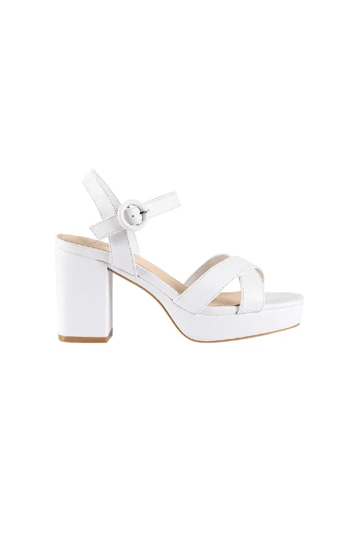 Stylish Platform Heels for Extra Height--Heppell Platform Heels Chalk