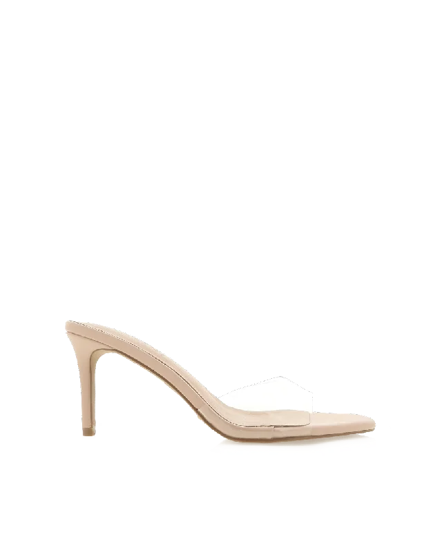 IDENA - NUDE-CLEAR---Fashionable Kitten Heels for Date Night