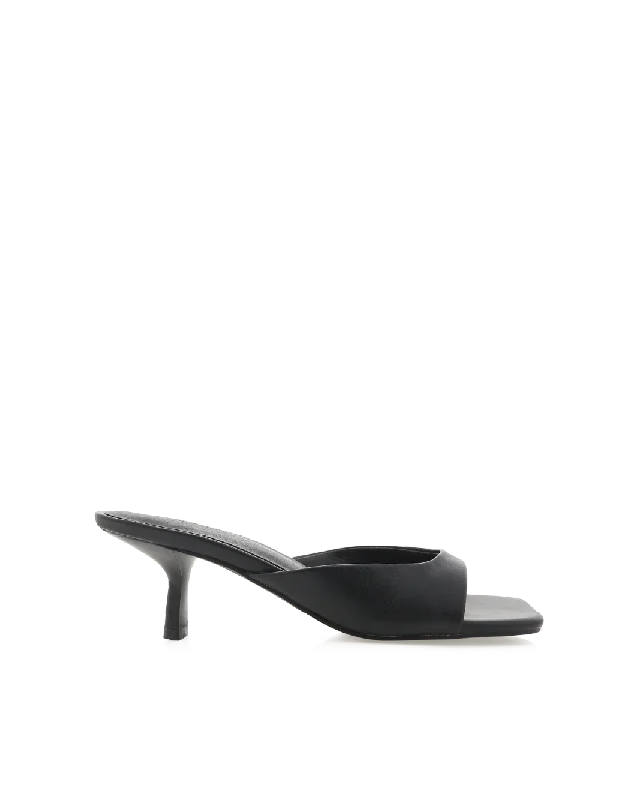 IRITA - BLACK---Fashionable Kitten Heels for Date Night