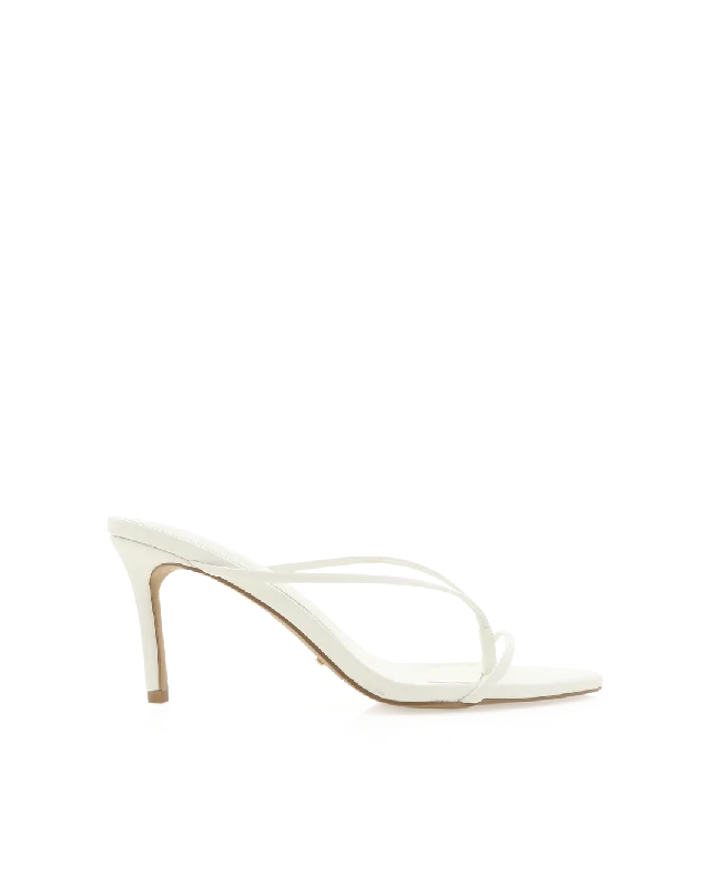 IVALYN - WHITE---Fashionable Kitten Heels for Date Night