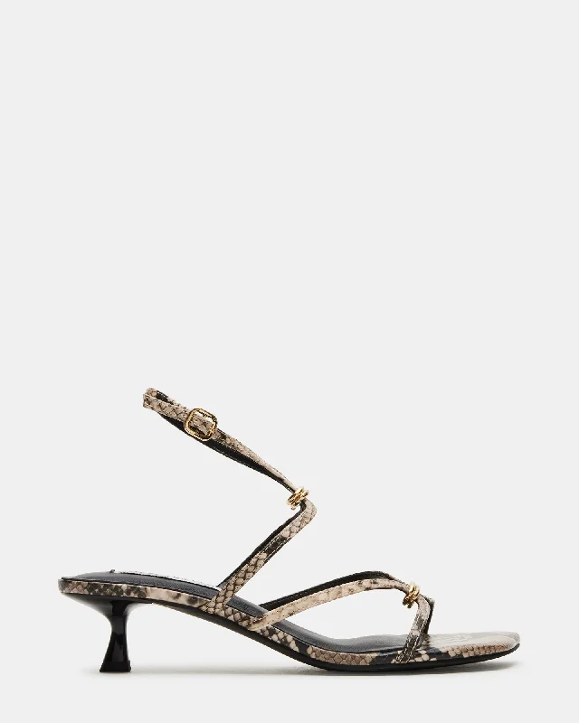 Versatile Heeled Sandals for Any Occasion---JAMINA SNAKE