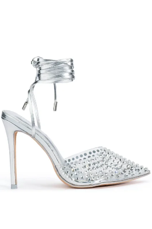 Versatile Heeled Sandals for Any Occasion---JUICY-SILVER PUMP