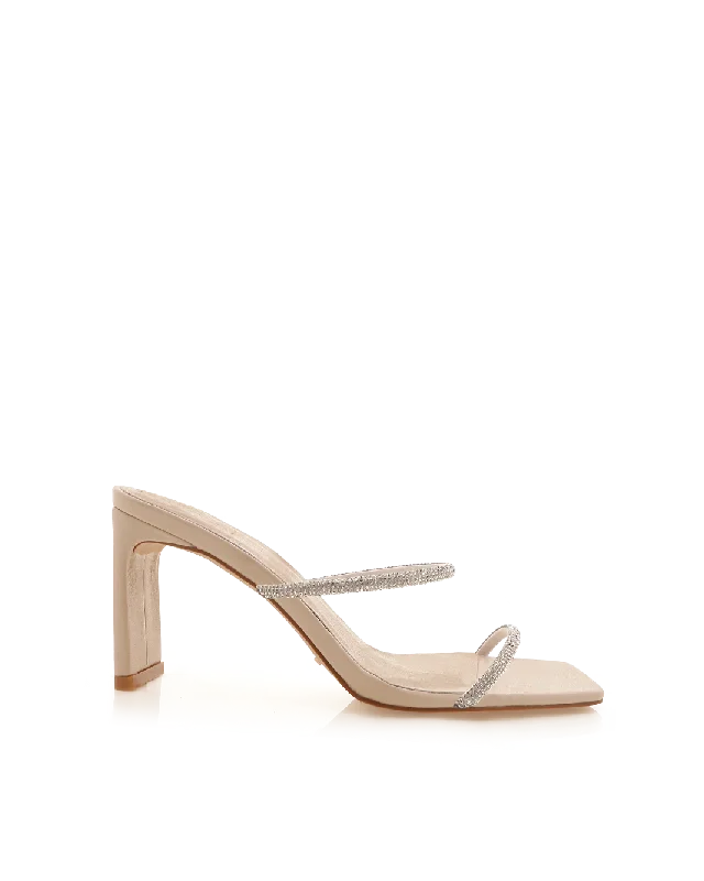 KALLIE - NUDE-DIAMANTE---Fashionable Kitten Heels for Date Night