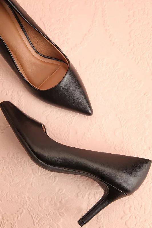 Versatile Heeled Sandals for Any Occasion---Karah Black | Pointed-Toe Pumps