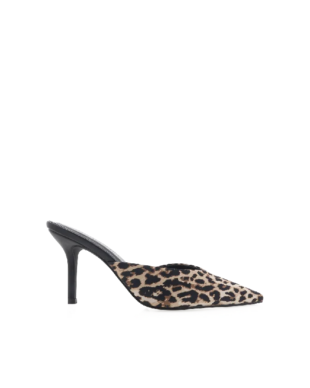 KAREY - LEOPARD SATINAffordable Satin Heels with a Luxe Touch