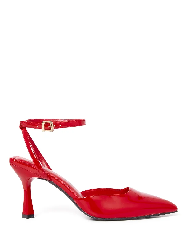 Stylish Ankle Strap Heels for Women--Katya Ankle Strap Heel Court