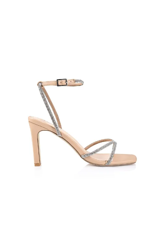 Trendy Chunky Heel Pumps for Casual Wear--Kian Block Heel Nude Smooth