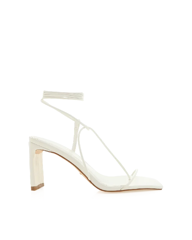 KIANA - WHITE---Fashionable Kitten Heels for Date Night