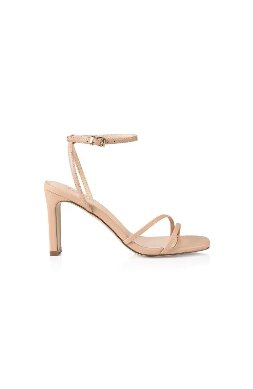 Kimmy Slim Strappy Heel Nude Smooth---Affordable Strappy Platform Heels with Premium Quality