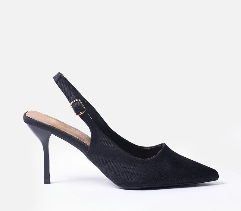 Stiletto Heel Pumps with Perfect Fit--Pointed Toe Court Mule-Fashionable & Classic