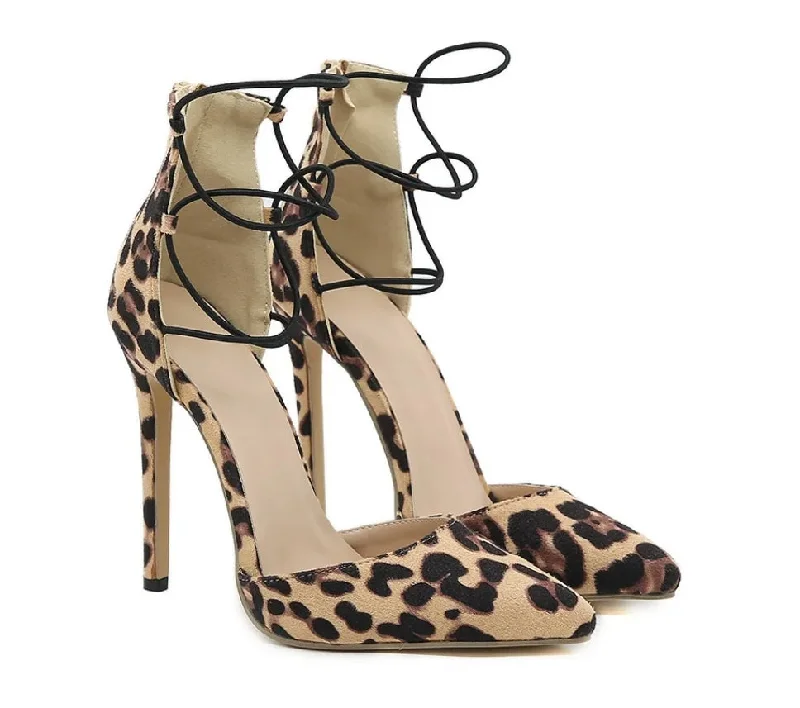 Versatile Heeled Sandals for Any Occasion---Leopard High Heel