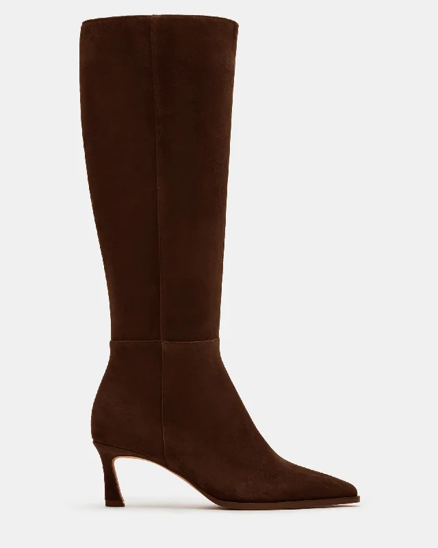 Affordable Suede Ankle Pumps for All-Day Wear--LUCID BROWN SUEDE