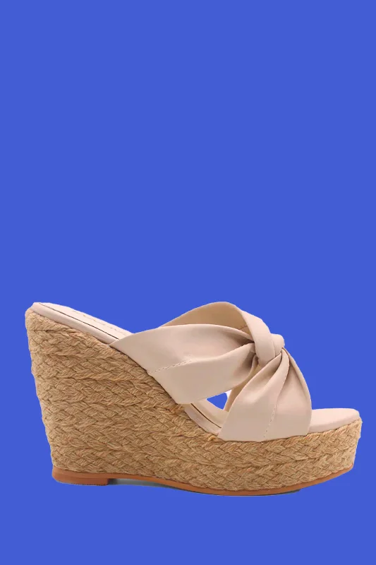 Stiletto Heel Pumps with Perfect Fit--Malang Wedge - Off White-Fashionable & Classic