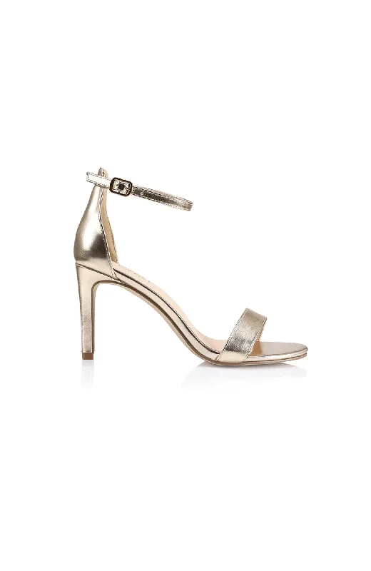 Mattie Strappy Heel Champagne Smooth---Affordable Strappy Platform Heels with Premium Quality