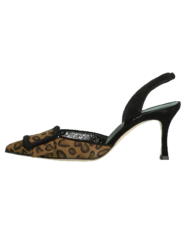 Versatile Heeled Sandals for Any Occasion---Maysli Leopard Slingback