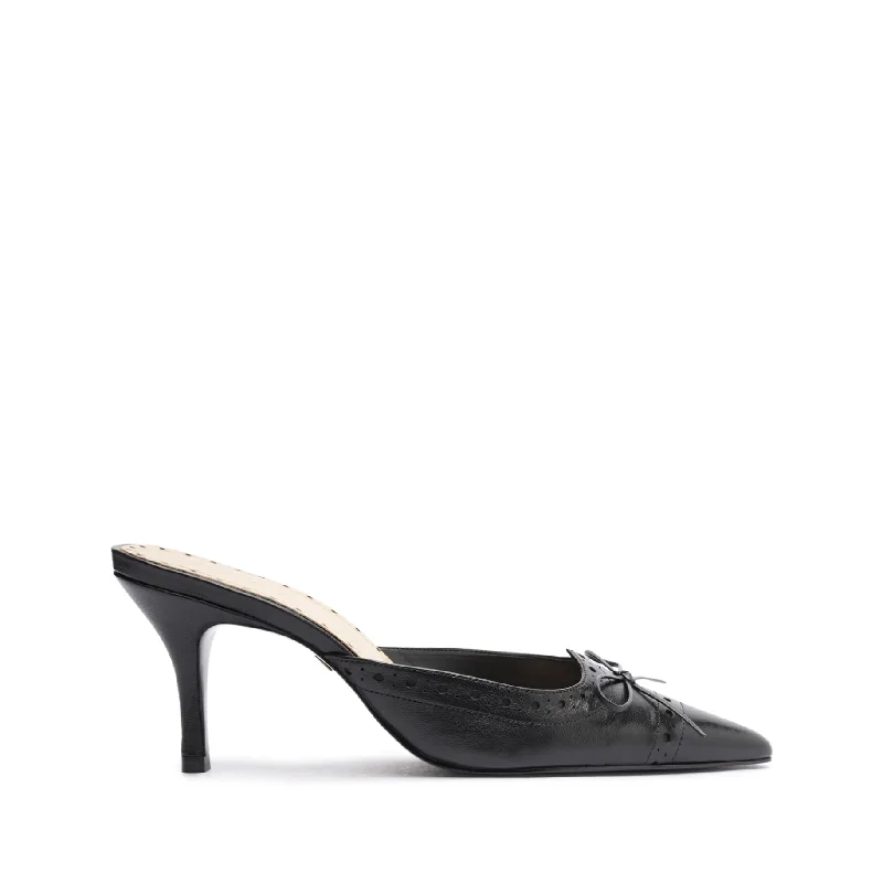 Minny Nappa Leather Pump---Comfortable Leather Pumps for Office and Everyday Wear