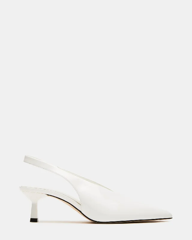 Versatile Heeled Sandals for Any Occasion---MONROE WHITE PATENT