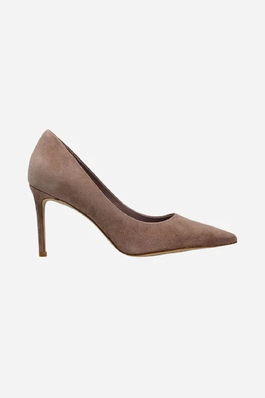 Affordable Suede Ankle Pumps for All-Day Wear--Jeffrey Campbell Nikia-2 High Heel Pump Brown Suede