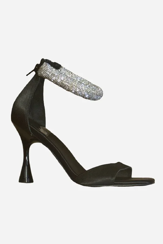 Jeffrey Campbell No Curfew Heels in Black SatinAffordable Satin Heels with a Luxe Touch