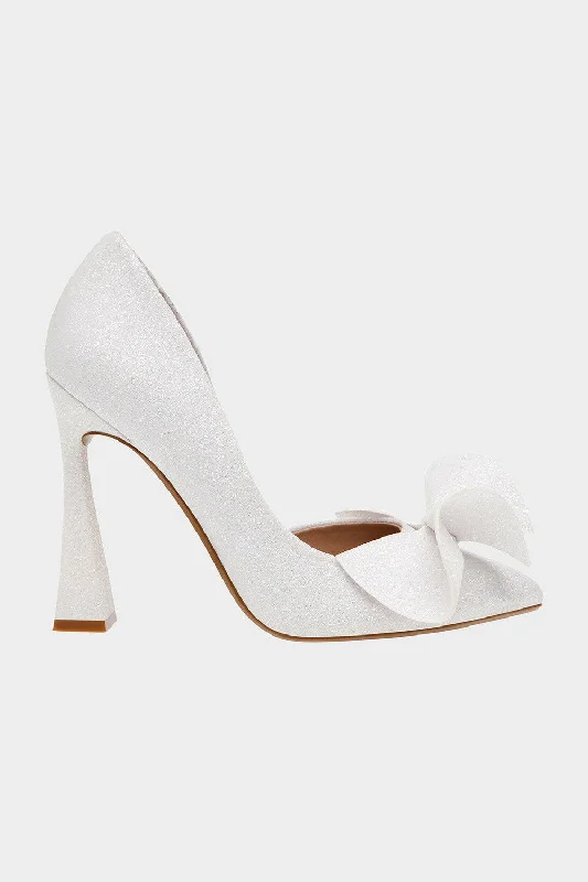 Betsey Johnson Nobble Bow Heel in Ivory---Charming Bow Pumps for a Cute and Stylish Look