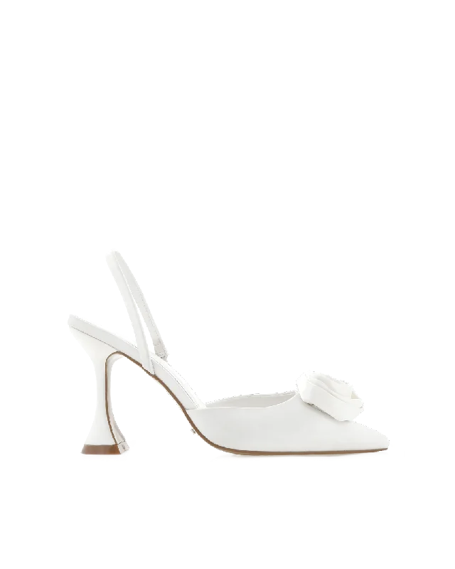 PALANI - WHITE SATINAffordable Satin Heels with a Luxe Touch