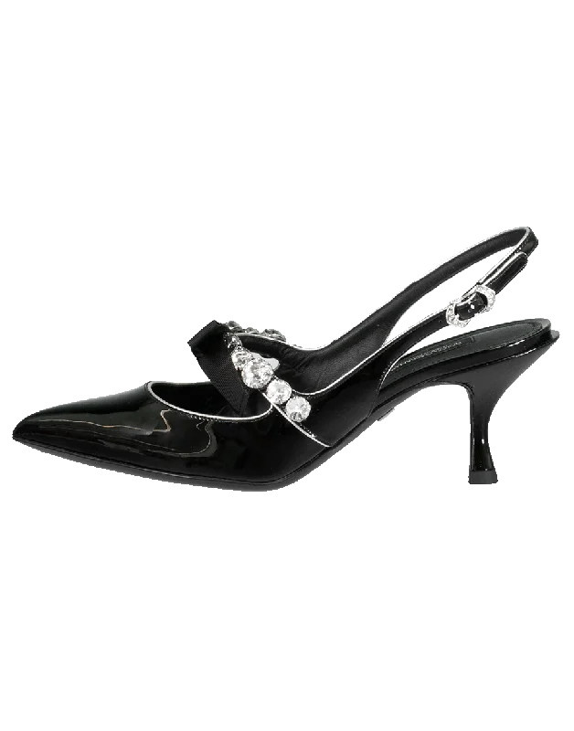 Sleek and Shiny Patent Pump Heels for a Polished Look--Patent Leather Lori Slingback Pump