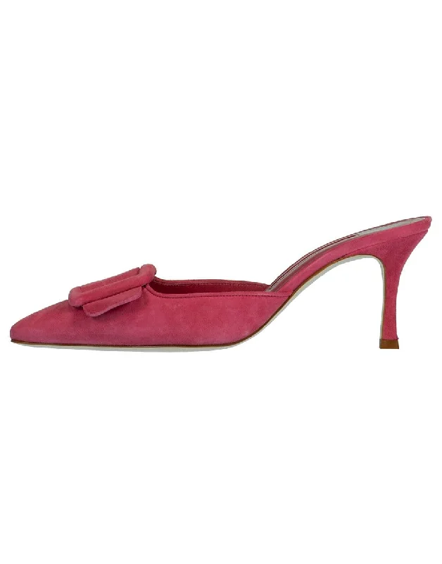 Versatile Heeled Sandals for Any Occasion---Pink Maysale Mule