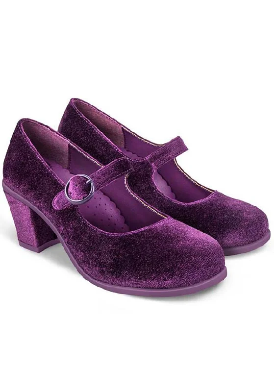 Stiletto Heel Pumps with Perfect Fit--Plum Elixir | MID HEELS-Fashionable & Classic