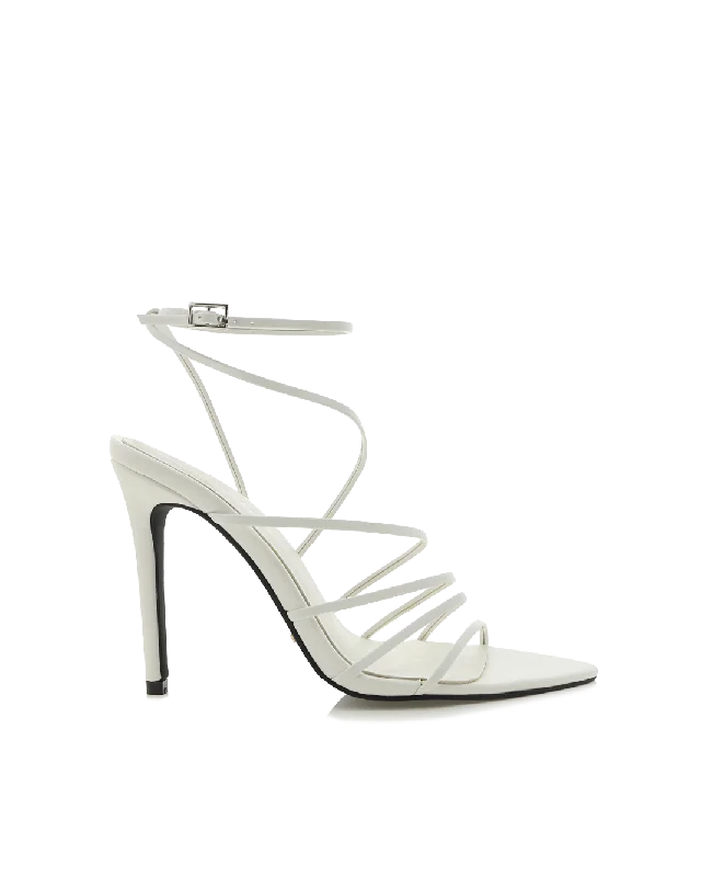 PREACH - WHITE---Fashionable Kitten Heels for Date Night