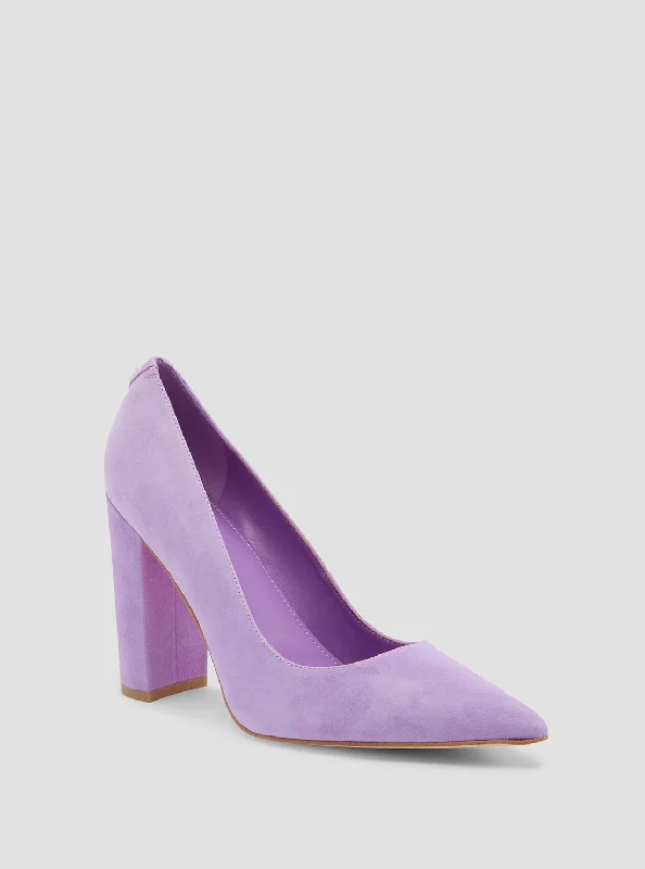 Affordable Suede Ankle Pumps for All-Day Wear--Purple Abagail Suede Pumps