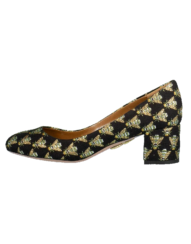 Versatile Heeled Sandals for Any Occasion---Queen Bee Print Notto Pump