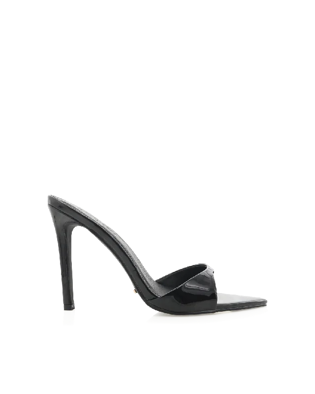 QUINBY - BLACK PATENT---Fashionable Kitten Heels for Date Night