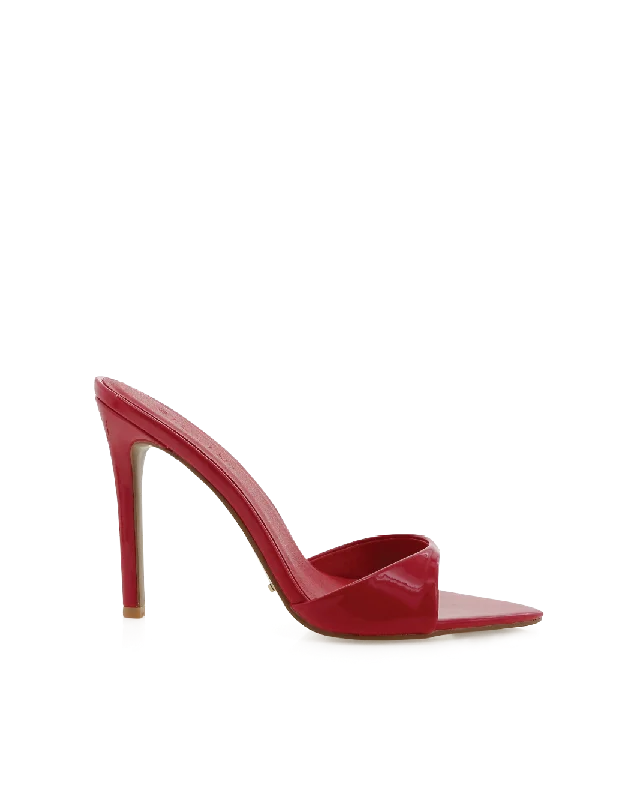 QUINBY - STRAWBERRY PATENT---Fashionable Kitten Heels for Date Night