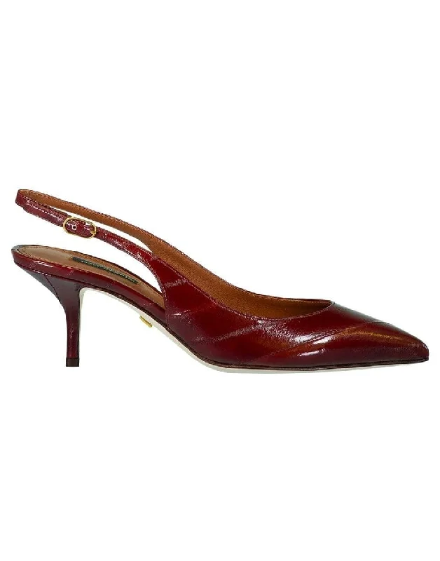 Versatile Heeled Sandals for Any Occasion---Red Anguilla Slingback Pump