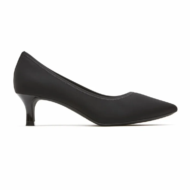 Rockport  Women's Total Motion Kaiya Pump Total Motion Kaiya Black M---Fashionable Kitten Heels for Date Night