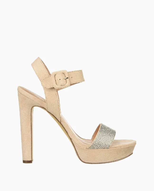 Rollo Embellished Platform Heel - Blush---Chic Embellished Pumps for a Glamorous Look